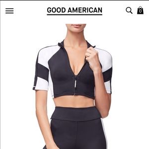 NWOT Good American DUAL LIFE CROP TOP